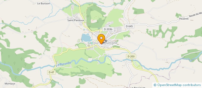 localisation de l'entreprise DE LA TOUR  LA TOUR-D'AUVERGNE