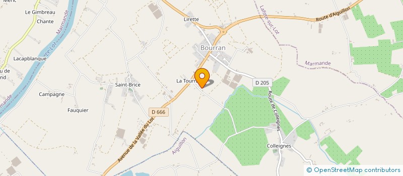 localisation de l'entreprise DE LA TOURASSE  BOURRAN