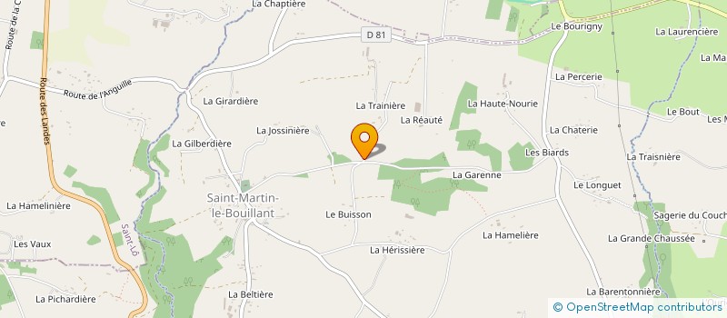 localisation de l'entreprise DE LA TRAISNIERE à SAINT-MARTIN-LE-BOUILLANT