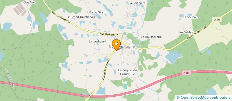 localisation de l'entreprise DE LA TUILERIE à VERNOU EN SOLOGNE