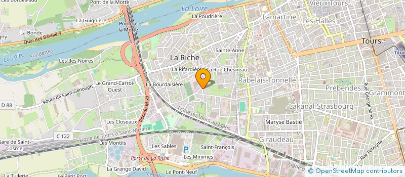 localisation de l'entreprise DE LA TUILERIE  LA RICHE