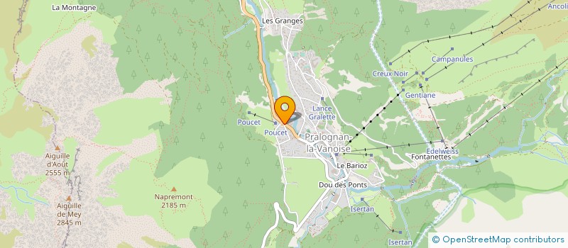 localisation de l'entreprise DE LA VALETTE à PRALOGNAN-LA-VANOISE