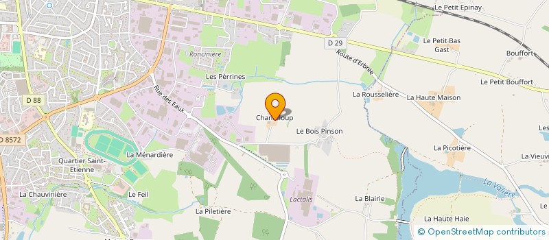 localisation de l'entreprise DE LA VALIERE  VITRE