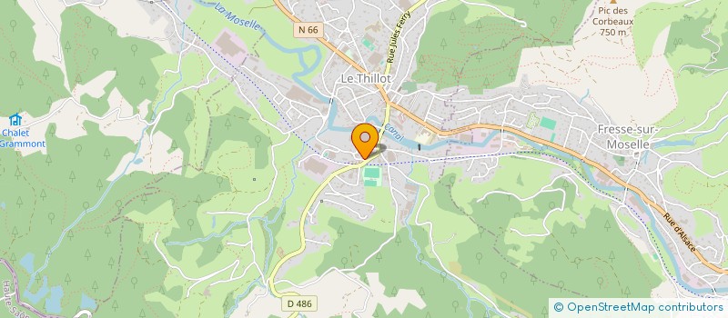 localisation de l'entreprise DE LA VALLEE  LE THILLOT