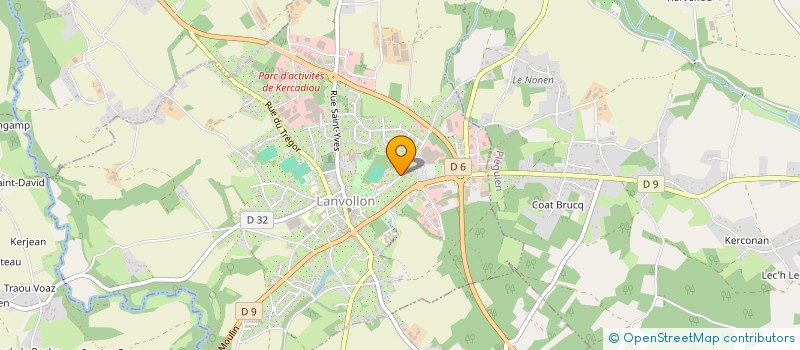 localisation de l'entreprise DE LA VALLEE  LANVOLLON