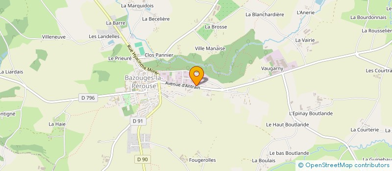 localisation de l'entreprise DE LA VALLEE  BAZOUGES-LA-PEROUSE