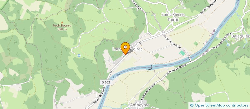 localisation de l'entreprise DE LA VALLEE D OLT  SAINT-PIERRE-TOIRAC