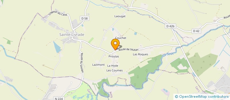 localisation de l'entreprise DE LA VALLEE DU CEDAT à SAINTE-LIVRADE