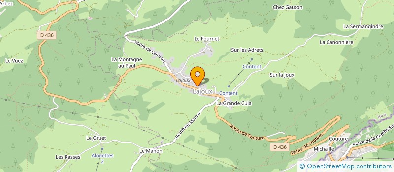localisation de l'entreprise DE LA VALSERINE à LAJOUX