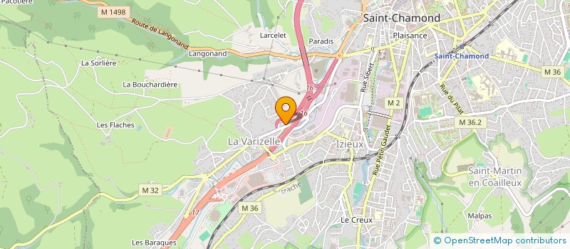 localisation de l'entreprise DE LA VARIZELLE  SAINT-CHAMOND