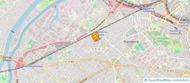 localisation de l'entreprise DE LA VERGUIE  NANTERRE