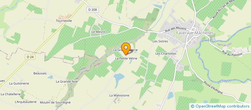localisation de l'entreprise DE LA VETRIE  BELLEVIGNE-EN-LAYON