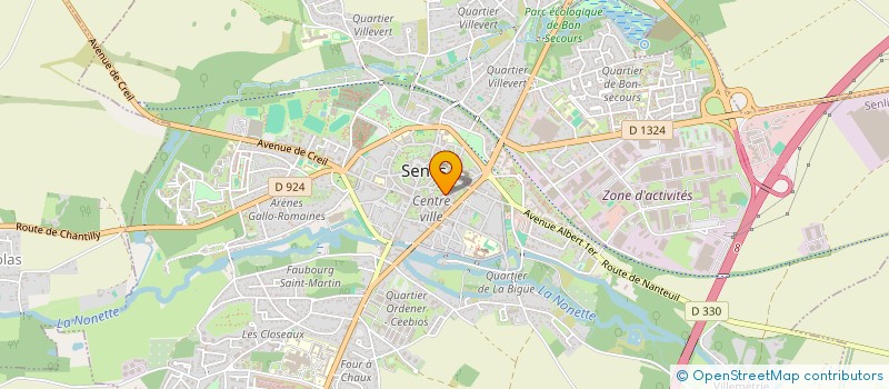 localisation de l'entreprise DE LA VIGNE A LA TABLE  SENLIS