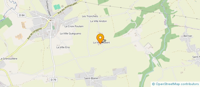 localisation de l'entreprise DE LA VILLE AUBERT à PLELO