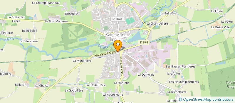 localisation de l'entreprise DE LA VILLE JOLIE  VALLONS-DE-L'ERDRE