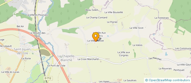 localisation de l'entreprise DE LA VILLE MALIVET à LA CHAPELLE-BLANCHE
