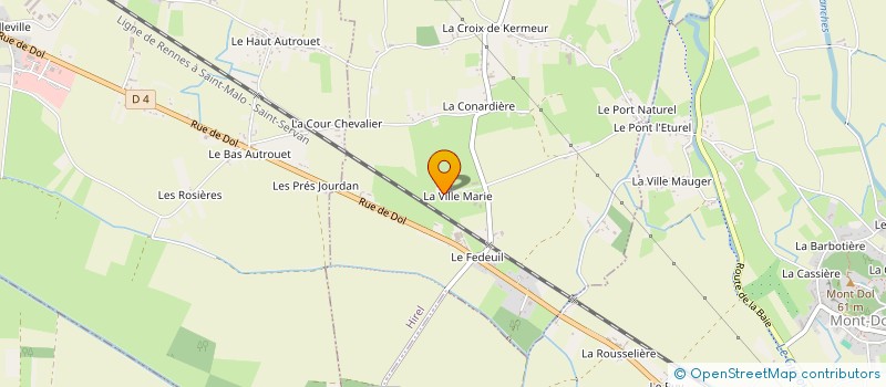 localisation de l'entreprise DE LA VILLE MARIE  HIREL