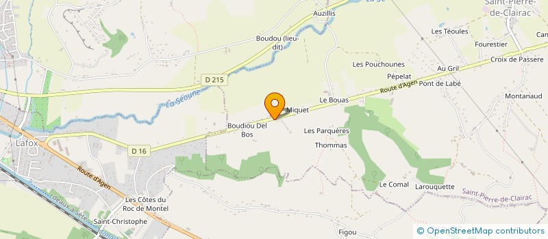 localisation de l'entreprise DE LABARTHE  SAINT-PIERRE-DE-CLAIRAC