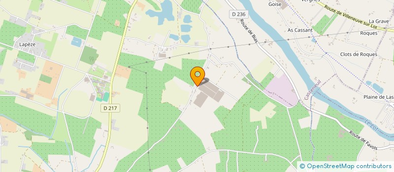 localisation de l'entreprise DE LAGRAVADE  SAINTE-LIVRADE-SUR-LOT