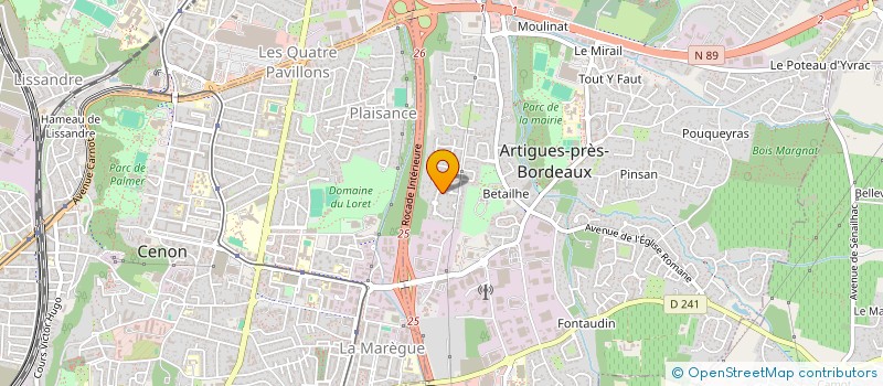 localisation de l'entreprise DE LALANDE  ARTIGUES-PRES-BORDEAUX