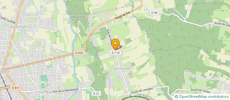 localisation de l'entreprise DE LALETE  SARROUILLES