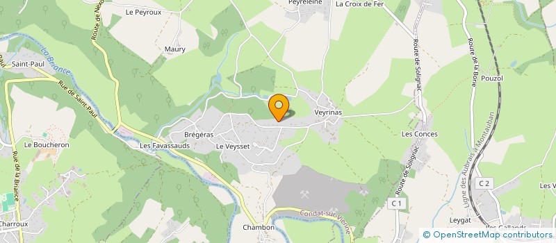 localisation de l'entreprise DE LANDOUGE  CONDAT-SUR-VIENNE