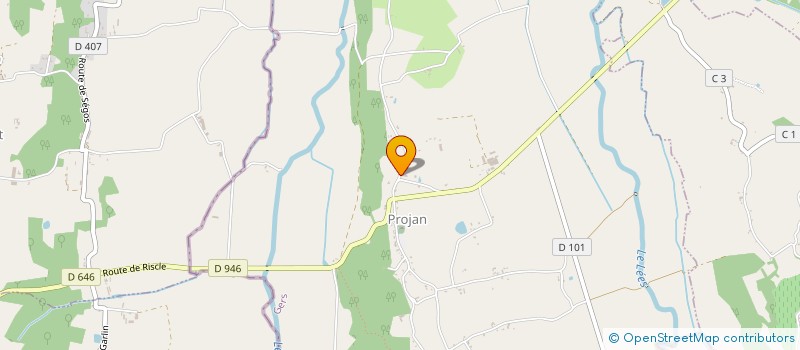 localisation de l'entreprise DE LANGLERE  PROJAN