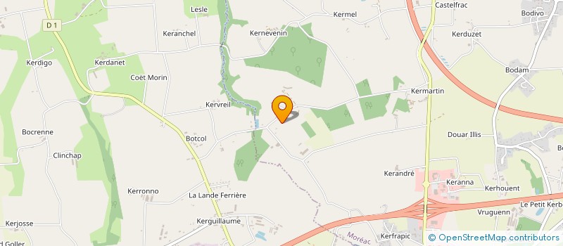 localisation de l'entreprise DE LANN PEL à MOREAC