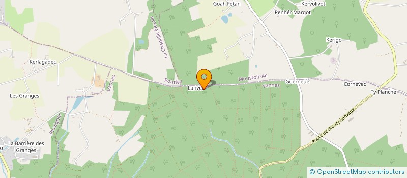 localisation de l'entreprise DE LANVEL  BRANDIVY