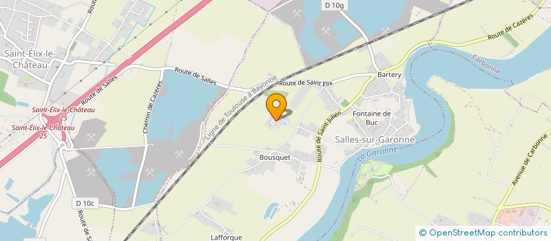 localisation de l'entreprise DE LARTIGUE PEINTURE  SALLES-SUR-GARONNE