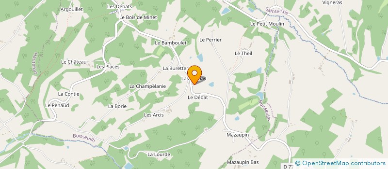 localisation de l'entreprise DE LAS COURTIAS à BOISSEUILH