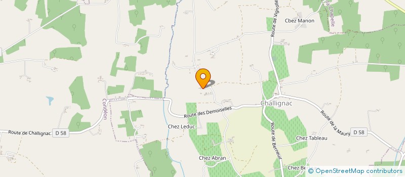 localisation de l'entreprise DE LAUBARDERIE à CHALLIGNAC