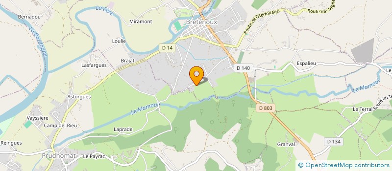 localisation de l'entreprise DE LAULIVIER  PRUDHOMAT