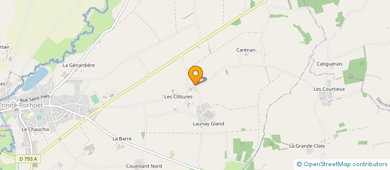 localisation de l'entreprise DE LAUNAY GLAND à MENEAC
