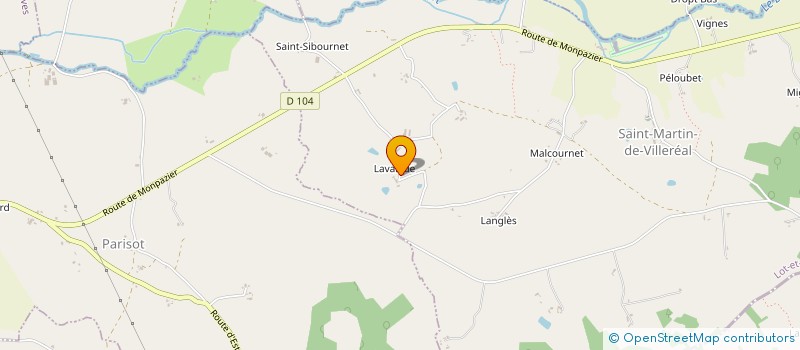 localisation de l'entreprise DE LAVALLADE  SAINT-MARTIN-DE-VILLEREAL