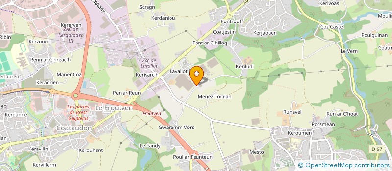 localisation de l'entreprise DE LAVALLOT  GUIPAVAS