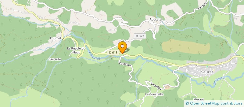 localisation de l'entreprise DE LAZIROULES à SAURAT