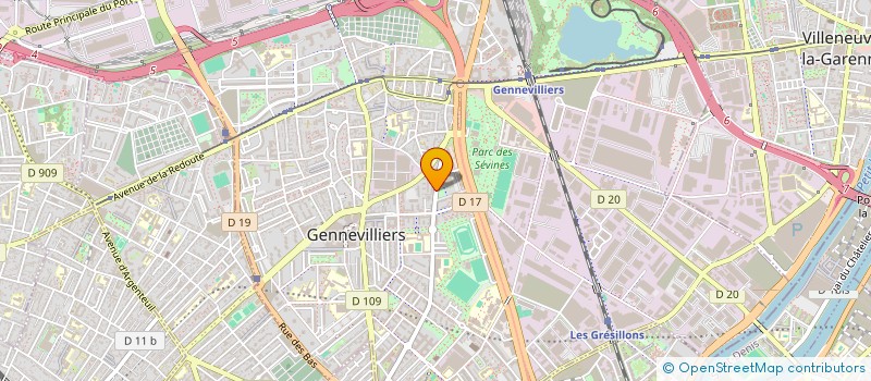 localisation de l'entreprise DE LEOTARD AUTOMOBILES à GENNEVILLIERS