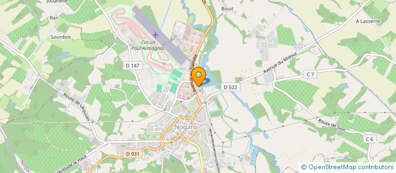 localisation de l'entreprise DE LESQUIRO  SORBETS