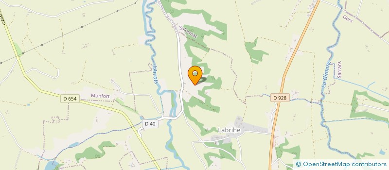 localisation de l'entreprise DE LESTANLUC  TOUGET