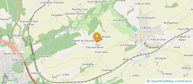 localisation de l'entreprise DE LESVREACH  IRVILLAC