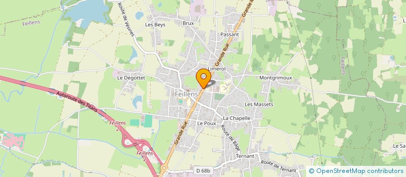 localisation de l'entreprise DE LIMEROL  FEILLENS