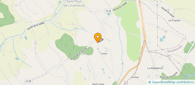 localisation de l'entreprise DE LINON  SAINT-PAUL-FLAUGNAC