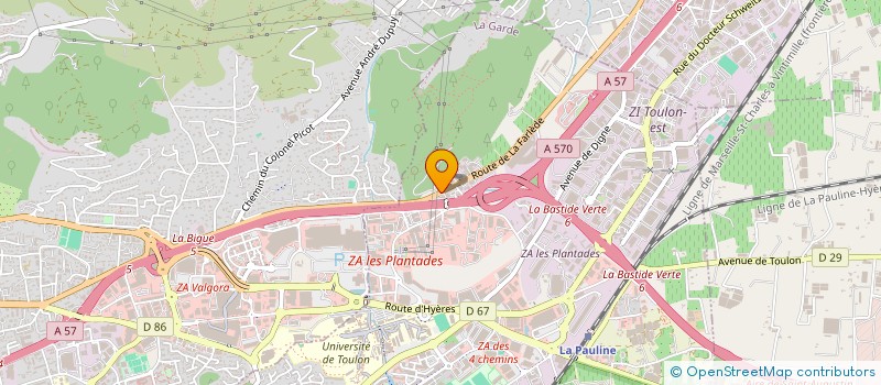 localisation de l'entreprise DE LORENZI TRAVAUX ET LEVAGE à LA GARDE