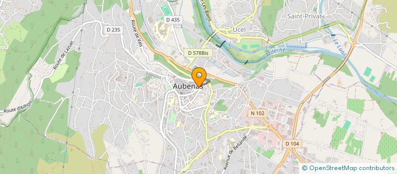 localisation de l'entreprise DE MAIN EN MAIN à AUBENAS
