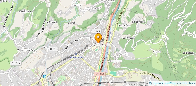 localisation de l'entreprise DE MAISON PIERRE DES VALLEES à ALBERTVILLE