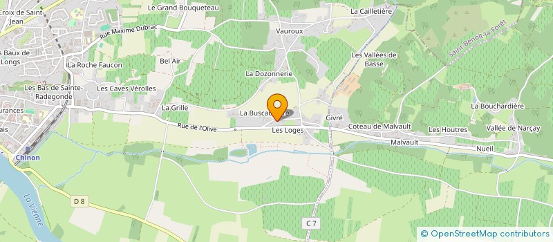 localisation de l'entreprise DE MALVAULT  CHINON