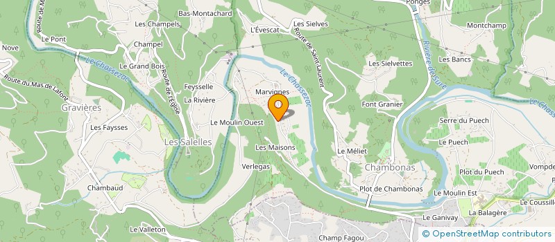 localisation de l'entreprise DE MARVIGNES  CHAMBONAS