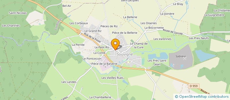 localisation de l'entreprise DE MECHE AVEC VOUS à SOUVIGNE