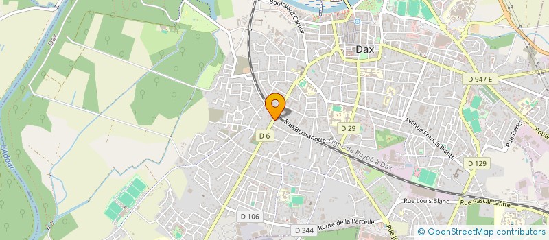 localisation de l'entreprise DE MEDECINS PAOLI JABBARI VIGNERES à DAX